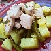 -Insalata di spada con patate e fagiolini insaporite con bottarga di muggine - -