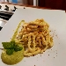-Lorighittas con crema di zucchine e bottarga, profumate con limone e menta - -