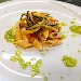 -Mezzepenne con guanciale e macedonia di ortaggi - -