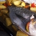 -Orata macchiata al forno con spicchi di patate in camicia - -