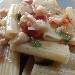 -Paccheri rigati con mandorle e gamberi al profumo di limone - -