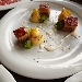 -Pancetta in cbt con pure de pomme de terre dorata, salsa al pecorino DOP sardo accompagnata da spugne al prezzemolo - -