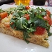 -Pizza in teglia mix 3 farine sarde, farcita con dolcesardo, pomodorini e rucola - -
