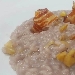 -Risotto al cannonau con castagne e vele di pancetta tostata - -