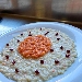 -Risotto con crema di ricotta al lime, salmone affumicato e melograno - -