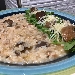 -Risotto con funghi misti e anguilla affumicata del sulcis - -