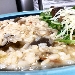 -Risotto con funghi misti e anguilla affumicata del sulcis - -