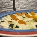 -Risotto con zucchine e vele di bottarga al lime - -