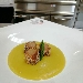 -Rond� di carr� d'agnello disossato con panko e crema parmentier  allo zafferano ed asparago selvatico - -