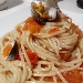 -Spaghetti macchiati con arselle ai cinque cereali - -