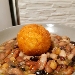 -Zuppetta di legumi con sfera di riso al pecorino sardo e zafferano - -