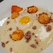 -Zuppetta di uova con crema al topinambur e zenzero - -