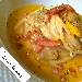 -spaghettoni con carbonara di porcini e pancetta su vellutata di zucca - -