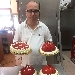 Cheesecake con glassa alle fragole e semifreddo alle fragole - -