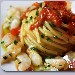 Spaghetti con ricci di mare, e gamberi - 