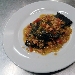 Quadrotti al nero di seppia  bottarga, al salmone, broccoli  pomodorino confit - -