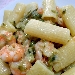 Rigatoni zucchine e gamberi - -