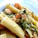 Rigatoni zucchine e gamberi - -