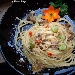 Spaghetti di orzo Ma'kaira con funghi cardoncelli, porcini e fave - -