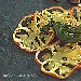Terra-Cielo-Mare: panino speziato allo zenzero con grano arso e nero di seppia, tartare di triglia affumicata con aromi mediterranei, mousse di melanzana tonda e maionese al basilico - -