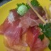 Prosciutto di zibello, gelato al pistacchio, grissini e ricotta montata alle noci - -