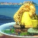 Friarielli in gabbia di polenta e polpo croccante con fonduta di caprino. Fotografia di Domenico Lepore - -