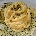 Cacio e Pepe alla Liquirizia su cialda di Pecorino e Menta - -