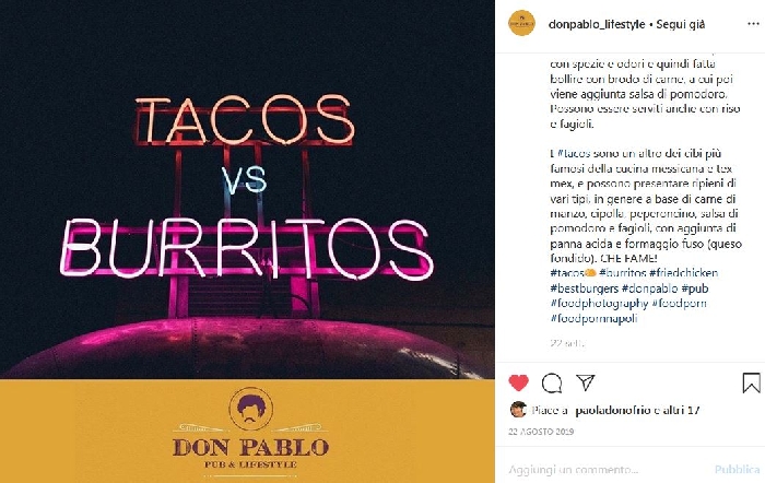 -Al Don Pablo Pub Lifestyle  trovi Tacos e Burritos