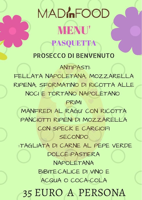 02/04 - Pasquetta da Mad'in Food - Napoli (Menu)