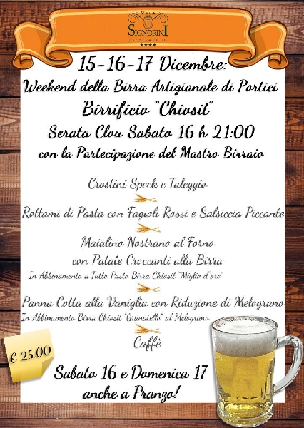 15, 16 e 17 Dicembre 2017: Weekend della Birra Artigianale di Portici - Birrificio 