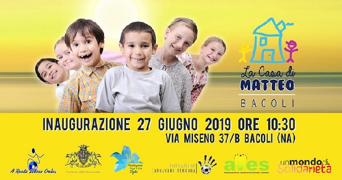 Giovedì 27 giugno 2019 verrà inaugurata la Casa di Matteo Bacoli, in via Miseno 37/b