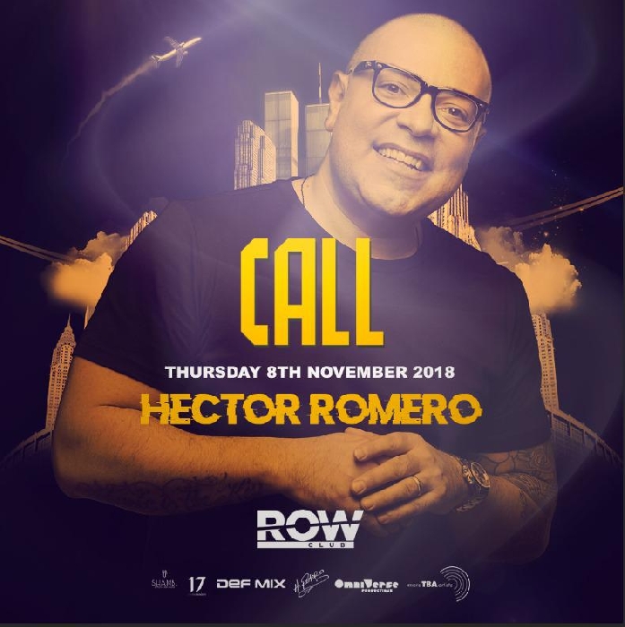 Il party che il dj internazionale Hector Romero terrà a Napoli, giovedì 8 novembre alle ore 23:00 al ROW Club.