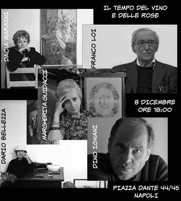 L'8 dicembre alle 18 presso il Caffè-Bistrot letterario Il tempo del vino e delle rose, a piazza Dante 44/45, Napoli, si terrà il vernissage della mostra Intimi ritratti, del fotografo Dino Ignani.
