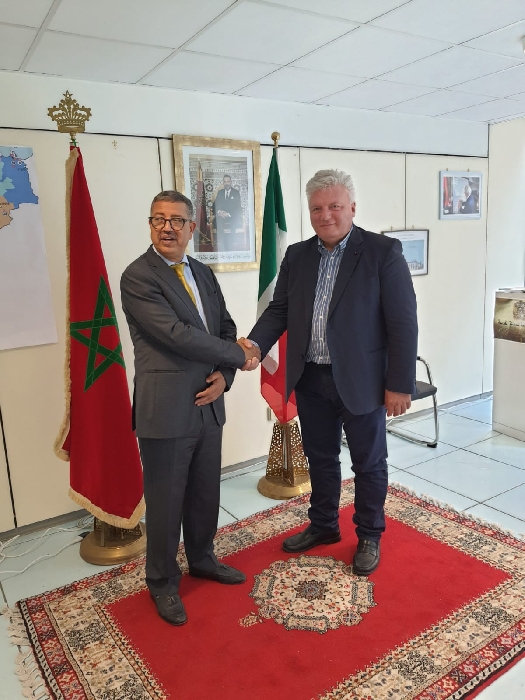 Luigi Carfora e il Console Generale del Regno del Marocco