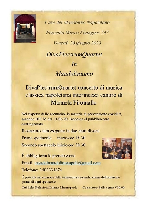 MANDOLINIAMO Concerto dei DivaPlectrumQuartet