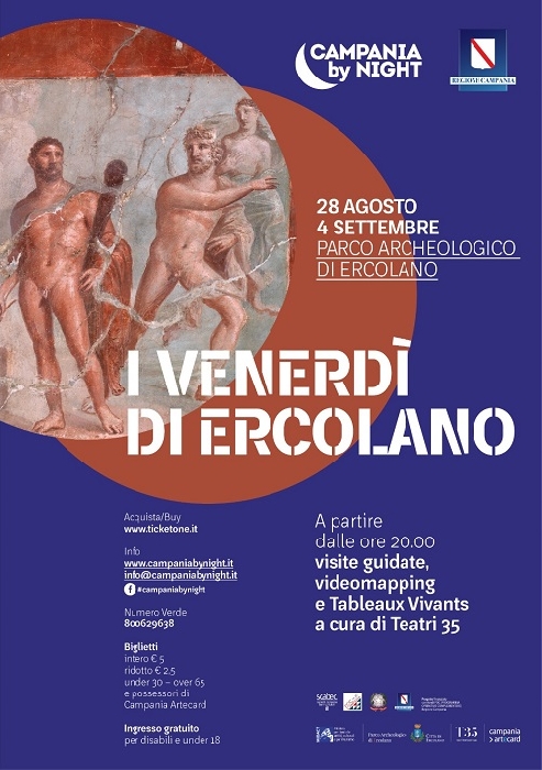 Parte l'offerta serale del Parco Archeologico di Ercolano - programma Campania By night
