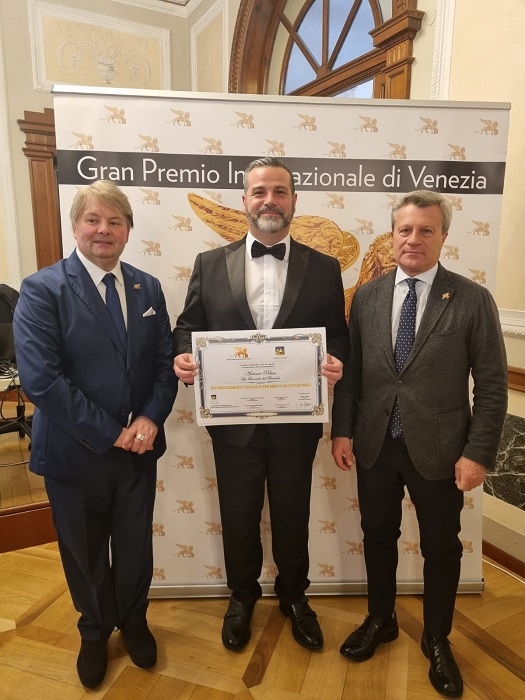 Premiazione dello chef scellato Antonio Peluso al Gran Premio Internazionale di Venezia