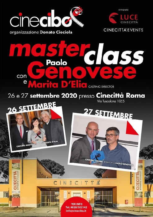 Ultimi posti per la esclusiva Masterclass Cinecibo con Paolo Genovese