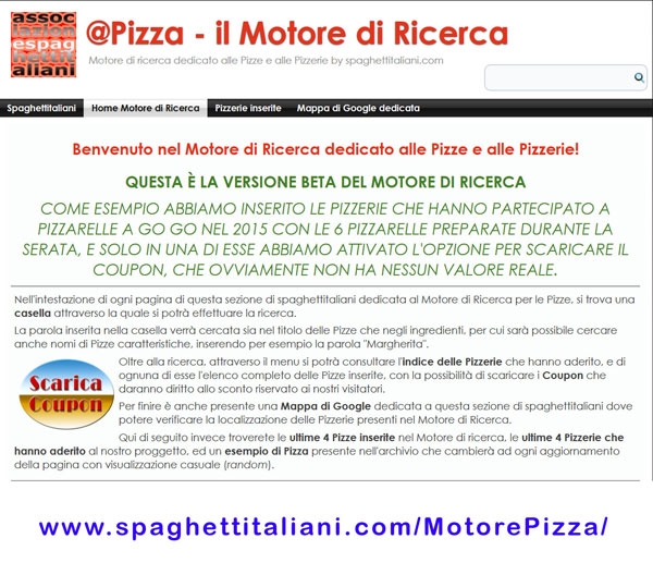 @Pizza - Il Motore di Ricerca dedicato alle Pizze