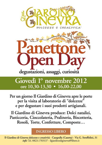 01/11 - Panettone Open Day c/o Il Giardino di Ginevra