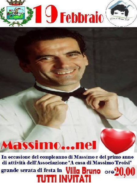 19/02/2016 - Villa Bruno - San Giorgio a Cremano - Massimo...nel cuore - Festa in occasione del compleanno di Massimo Troisi