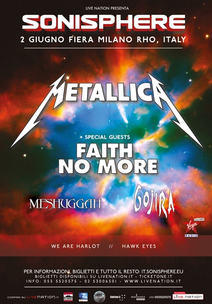 02/06 Metallica all'Arena Fiera di Rho per Sonisphere 2015