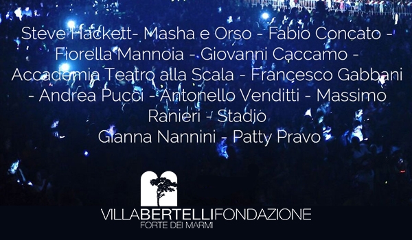 IV Estate a Villa Bertelli - Festival della grande Musica d'Autore e del Teatro a Forte dei Marmi 
