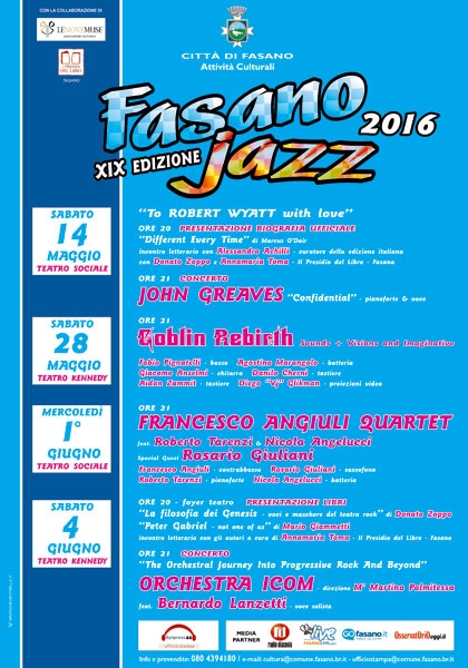 Locandina Fasano Jazz 2016