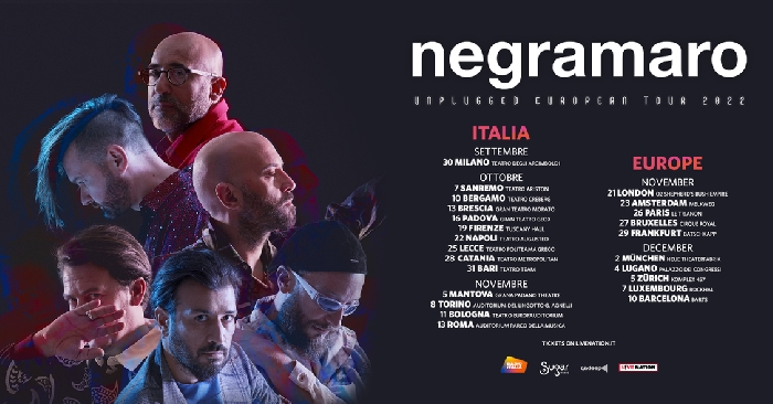 negromaro - unplugged european tour 2022