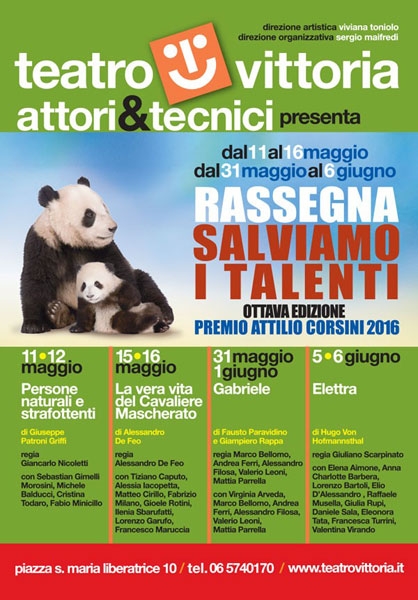 Rassegna SALVIAMO I TALENTI - Premio Attilio Corsini 8ª Edizione