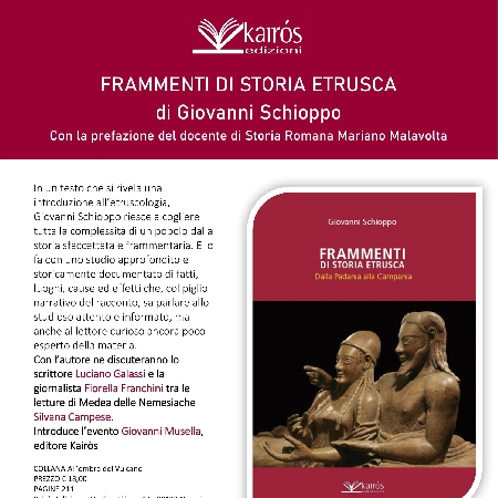 Presentazione FRAMMENTI DI STORIA ETRUSCA di Giovanni Schioppo